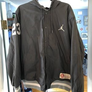 Grey Jordan Hooded Varsity Jacket